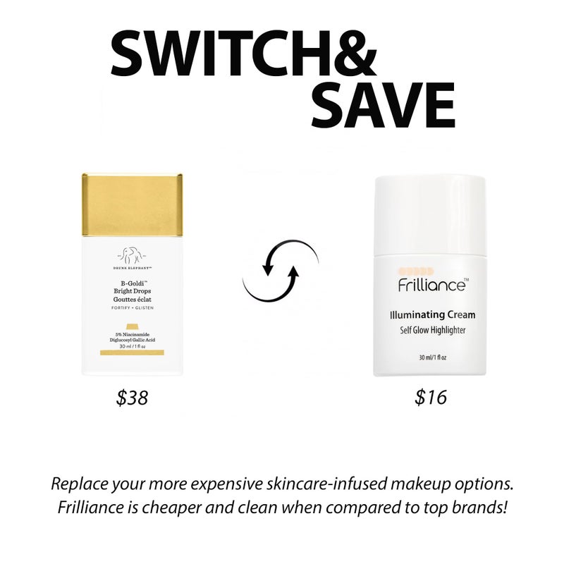 Frilliance Illuminating Cream, Hydrating Self Glow Highlighter, Cruelty Free Hypoallergenic for Teens of All Skin Types, 30 ml / 1 fl oz - Image 2
